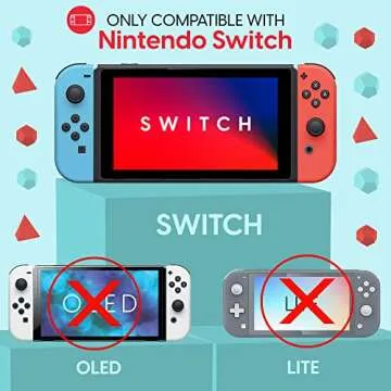 TalkWorks Nintendo Switch Screen Protector - Scratch, Crack Resistant, Ultra-Thin HD Touchscreen Tempered Glass Cover (Pack of 3)