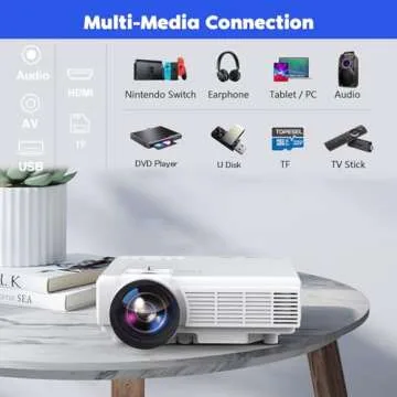 Portable Mini Projector with Full HD 1080P Support
