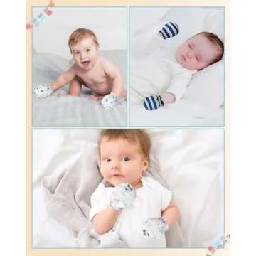 RATIVE Newborn Baby Cotton Gloves Sleep Sleeping No Scratch Mitten Mittens Mitts Set for 0-3 0-6 Months Boy Boys Girl Girls (6 Pairs/MB-67)