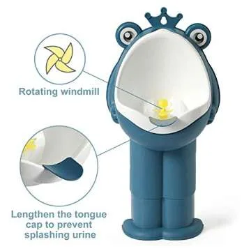 Hallo Potty Training Urinal Boy Urinal Kids Toddler Pee Trainer Bathroom Funny Baby Training Potties（DEEP Blue）
