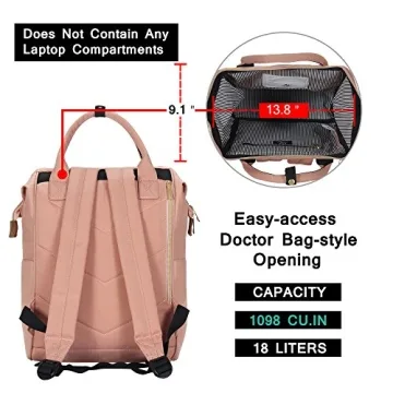 Lightweight Veegul 18L Travel Backpack in Light Pink