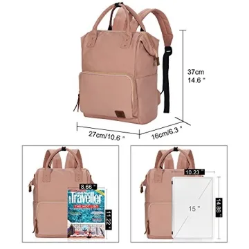 Lightweight Veegul 18L Travel Backpack in Light Pink