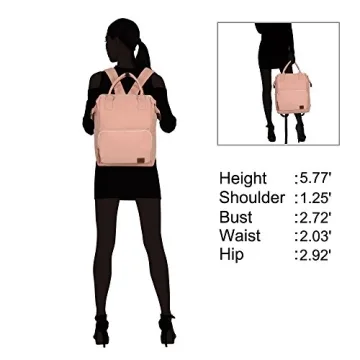 Lightweight Veegul 18L Travel Backpack in Light Pink