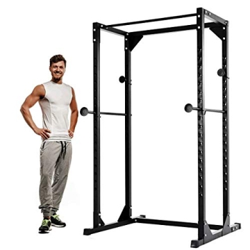 Goplus Power Rack Heavy Duty Adjustable Power Cage Multi-Function Fitness Squat Cage for a Complete ...