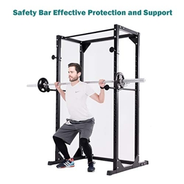 Goplus Heavy Duty Adjustable Power Rack for Home Gym