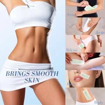 48Wax Strips -Wax Strips for Hair Removal - Facial Hair Removal for Women - Waxing Kit for Face, Body, Arms, Legs, Chest, Back, Bikini & Brazilian 48ct Waxing Strips & 4Calming Oil Wipes