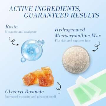 48Wax Strips -Wax Strips for Hair Removal - Facial Hair Removal for Women - Waxing Kit for Face, Body, Arms, Legs, Chest, Back, Bikini & Brazilian 48ct Waxing Strips & 4Calming Oil Wipes