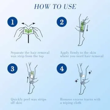 48Wax Strips -Wax Strips for Hair Removal - Facial Hair Removal for Women - Waxing Kit for Face, Body, Arms, Legs, Chest, Back, Bikini & Brazilian 48ct Waxing Strips & 4Calming Oil Wipes