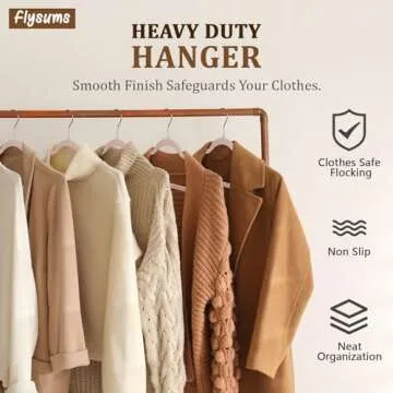 Premium Velvet Hangers 60 Pack, Heavy Duty Study Pink Hangers for Coats, Pants - Non Slip Clothes Hanger Set - Space Saving Felt Hangers for Clothing