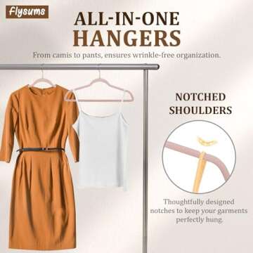 Premium Velvet Hangers 60 Pack, Heavy Duty Study Pink Hangers for Coats, Pants - Non Slip Clothes Hanger Set - Space Saving Felt Hangers for Clothing