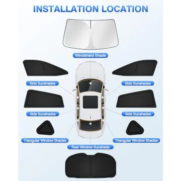 Canvcle Sunshades for Subaru Crosstrek Full UV Protection