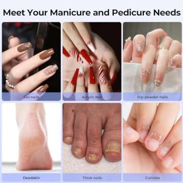 Cordless Nail Drill, Lavinda Professional 35000RPM Electric Nail Drill Kit for Acrylic Gel Nails, Portable Rechargeable Nail File Set Efile Nail Drill Machine with Drill Bits Sanding Bands