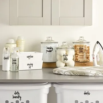 Stylish Preprinted Laundry Room Labels for Total Organization