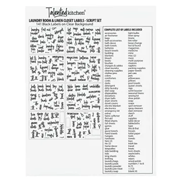 Stylish Preprinted Laundry Room Labels for Total Organization