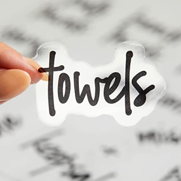 Stylish Preprinted Laundry Room Labels for Total Organization