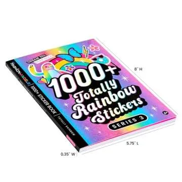 Fashion Angels 1,000+ Totally Rainbow Sticker Book, Includes Fun & Colorful Craft Stickers, Ideal for Accessorizing Kids & Teens Notebooks, Journals & More