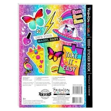 Fashion Angels 1,000+ Totally Rainbow Sticker Book, Includes Fun & Colorful Craft Stickers, Ideal for Accessorizing Kids & Teens Notebooks, Journals & More