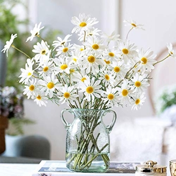 AmyHomie Artificial Flowers - Realistic Daisies for Home & Weddings