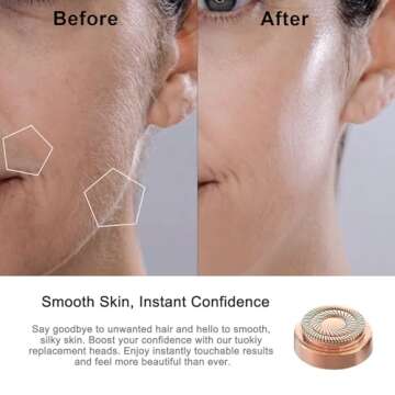 Gen 2 Replacement Heads for Flawless Facial Hair Remover