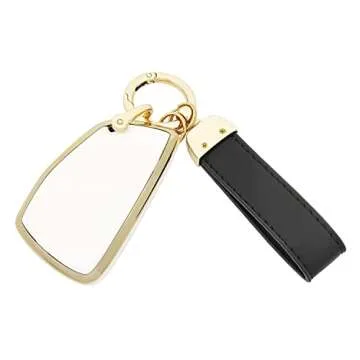 vurbemes 360 Degree Soft TPU Protector Key Fob Cover Case fit for 2019 2020 2021 2022 GMC Yukon Chevy Chevrolet Suburban Tahoe GM Buick Encore Keyless Entry Key Fob (6 button, white)