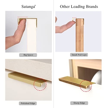 Stylish Satanga Edge Finger Pulls for Modern Cabinets