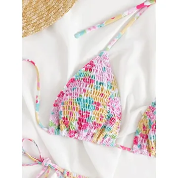 COZYEASE Floral Bikini Set Sexy Comfortable Swimwear