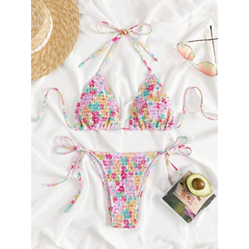COZYEASE Floral Bikini Set Sexy Comfortable Swimwear