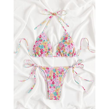 COZYEASE Floral Bikini Set Sexy Comfortable Swimwear