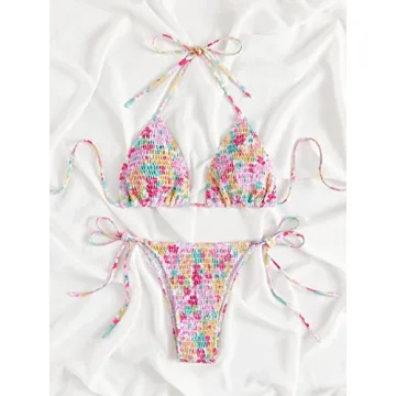 COZYEASE Floral Bikini Set Sexy Comfortable Swimwear