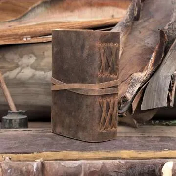 cuero Vintage Leather Journal - Antique Handmade Leather Bound journal with deckle edge paper for Men And Women Diary - Leather Sketchbook - Drawing Journal Notebook - Great Gift (5 by 7 inch)