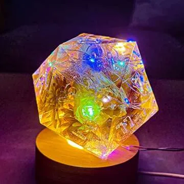 Large Dice Resin Molds, 2 Styles Silicone Dice Mold for Epoxy Resin Casting, Triangle Hexagonal D20 D12 Dice Game Mold with Number, Silicone Resin Candle Mold for DIY Art Craft Home Decor