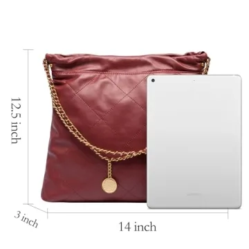 DORIS&JACKY Quilted Leather Tote for Women - Stylish and Functional