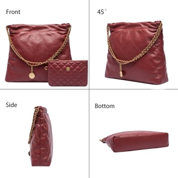 DORIS&JACKY Quilted Leather Tote for Women - Stylish and Functional