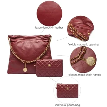 DORIS&JACKY Quilted Leather Tote for Women - Stylish and Functional