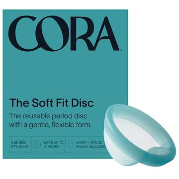 Cora Organic Feminine Care | Reusable, Soft Menstrual Disc and Menstrual Cup and Disc Cleanse with N...