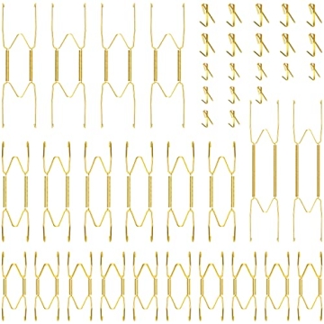 Hotop 20 Pieces Invisible Wall Plate Hangers - Durable & Elegant for Antiques