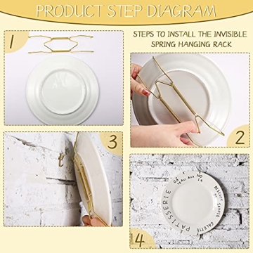 Hotop Invisible Wall Plate Hangers - Perfect for Displaying Plates