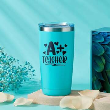 Teacher Appreciation Gifts, Teacher Gifts for Women, Teacher Christmas Gifts, Teacher Birthday Gifts, Thank You Gifts - Personalized Teacher Gifts for Back to School, End of Year, Teacher Week, Blue