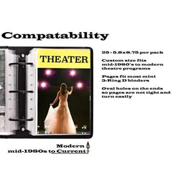 2Fold Sheet Protectors for Theater Programs - 25 Pack