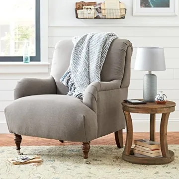 Modern Rustic Elm Round Side Table by Stone & Beam