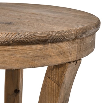 Modern Rustic Elm Round Side Table by Stone & Beam