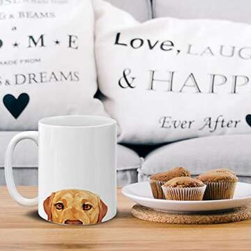 MUGBREW Yellow Labrador Retriever Dog Ceramic Coffee Mug Tea Cup, 11 OZ