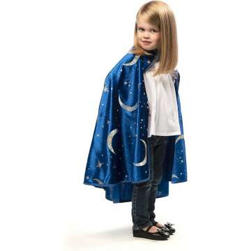 Little Adventures Royal Blue Wizard Costume Cape for Kids - 3+