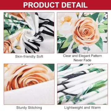 Dear Mom Blanket Throw Blankets Anniversary Birthday Gift for Mom from Daughter Son - Super Soft Flannel Throw Blankets for Christmas Day for Bed Couch - 50 x 60 Inches