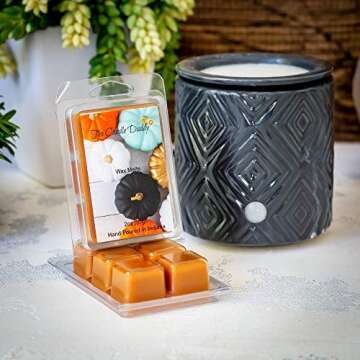 The Candle Daddy Pumpkin Spice Scented -Max Cinnamon Spice- Colorful Pumpkins Fall Wax Melt Cubes - 1 Pack - 2 Ounces - 6 Cubes