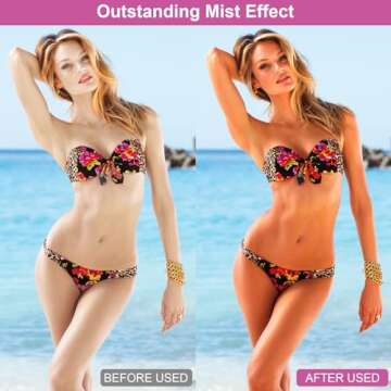 VARIPOWDER Portable Spray Tan Machine, Rechargeable HVLP Airbrush Spray Gun with 100ml Cup for Beach, Mobile, Home, Salon Tan