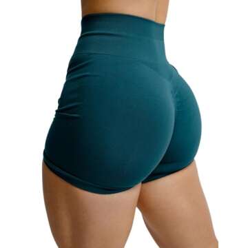 Gymreapers Seamless Shorts Infinity High Waist Biker Workout Scrunch Shorts for Women Athletic Gym R...