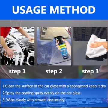 Sopami Car Coating Spray,Sopami Quick Effect Coating Agent,Sopami Quickly Coat Car Wax,Sopami Car Scratch Wax Polish Spray Waterless Wash,Sopami Oil Film Emulsion Glass Cleaner (1PC+Sponge+Cloth)