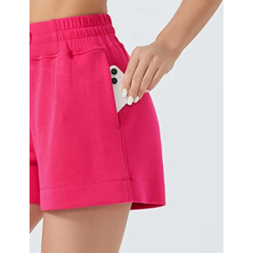 High Waisted Drawstring Sweat Shorts for Women