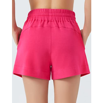 High Waisted Drawstring Sweat Shorts for Women